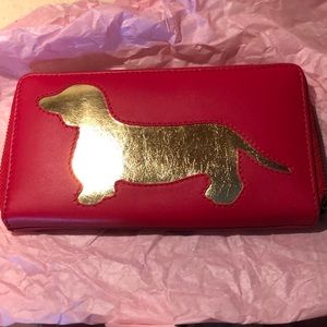 Red dachshund wallet/clutch
